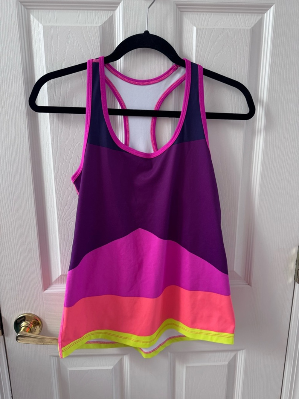 Women’s Colorblock Racerback Tank Top - Pink/Purple
